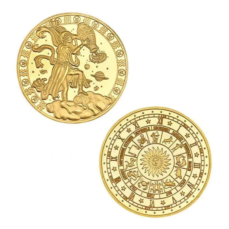 12 Constellation Commemorative Coins Set | Collector's Edition Astrology Gifts