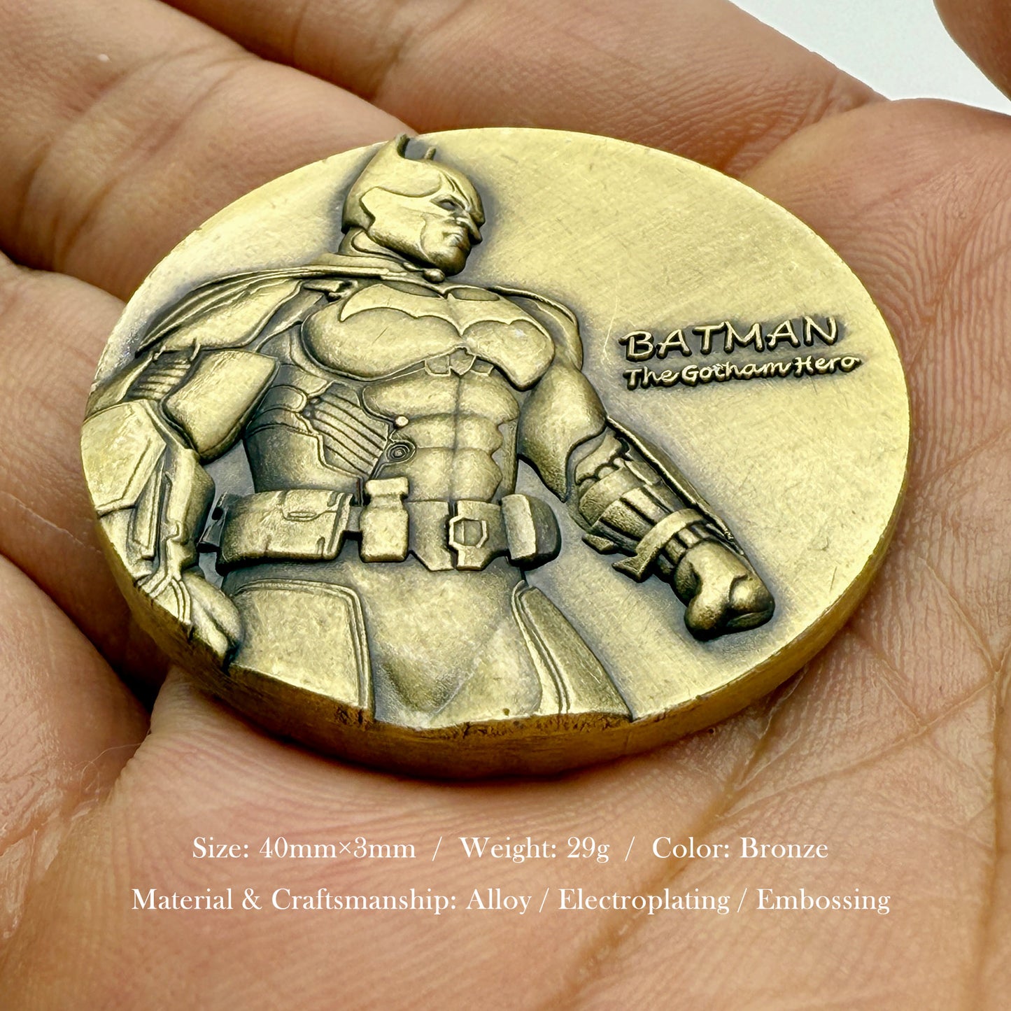 Batman & Joker Commemorative Coin - Bronze-Toned Superhero Collectible