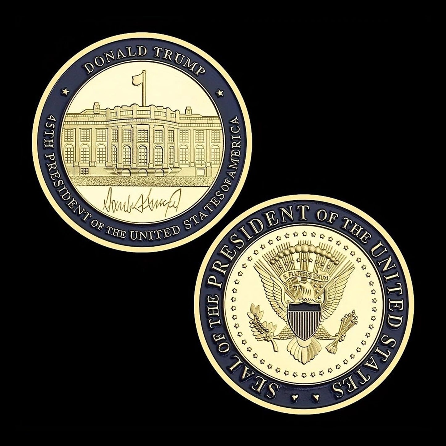 Donald Trump 45th President Commemorative Coin - White House & Seal Design