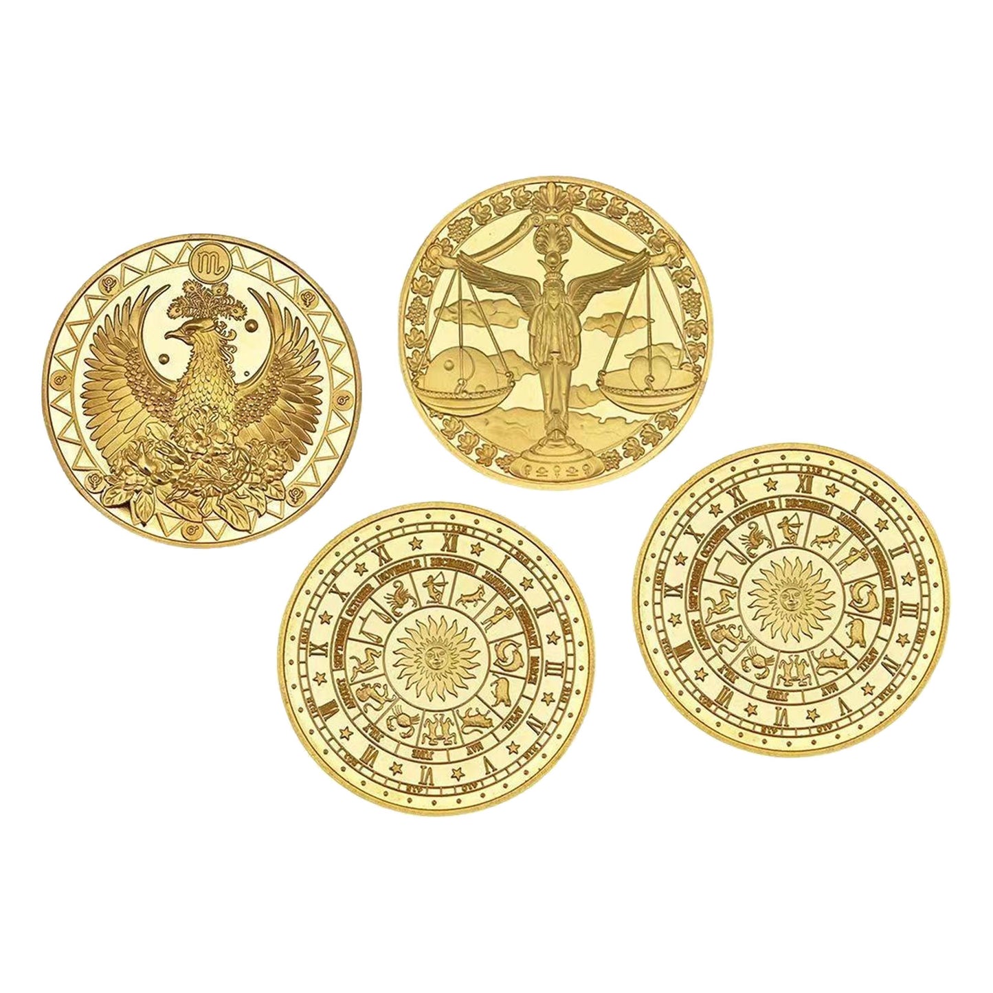 12 Constellation Commemorative Coins Set | Collector's Edition Astrology Gifts