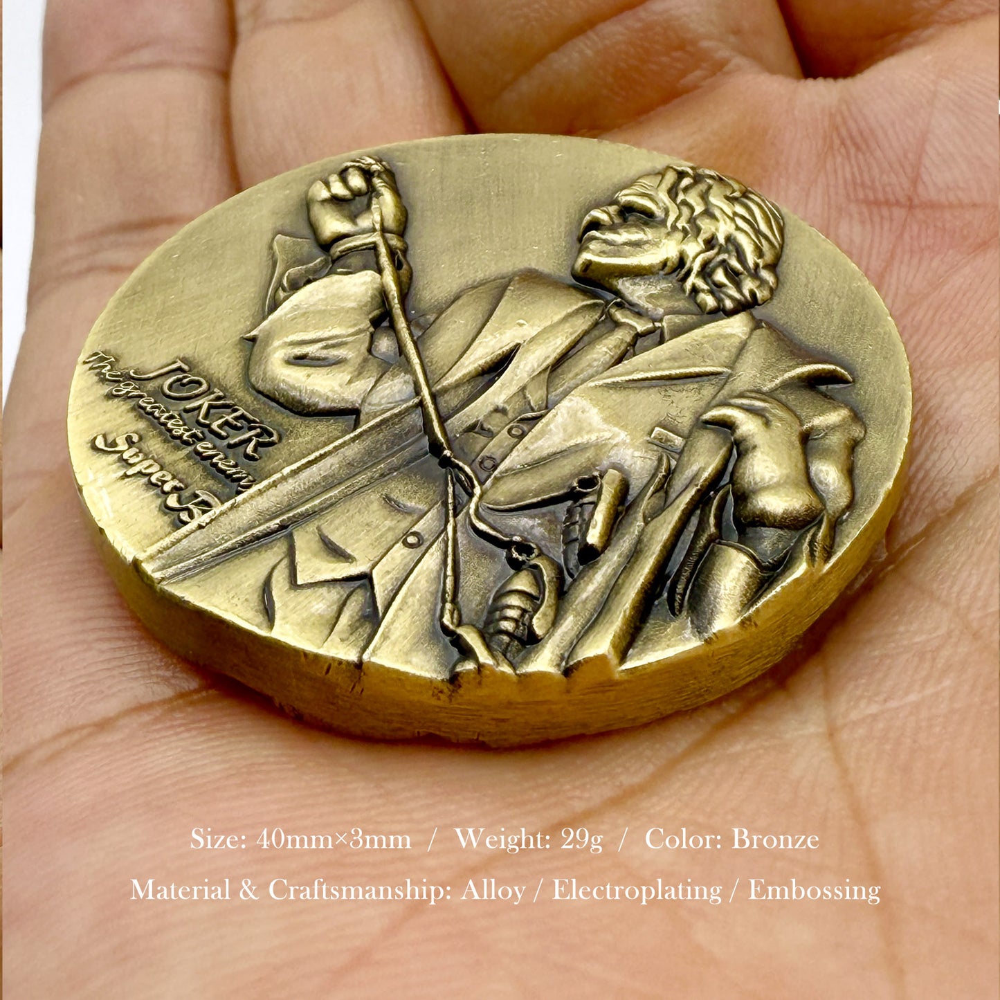Batman & Joker Commemorative Coin - Bronze-Toned Superhero Collectible