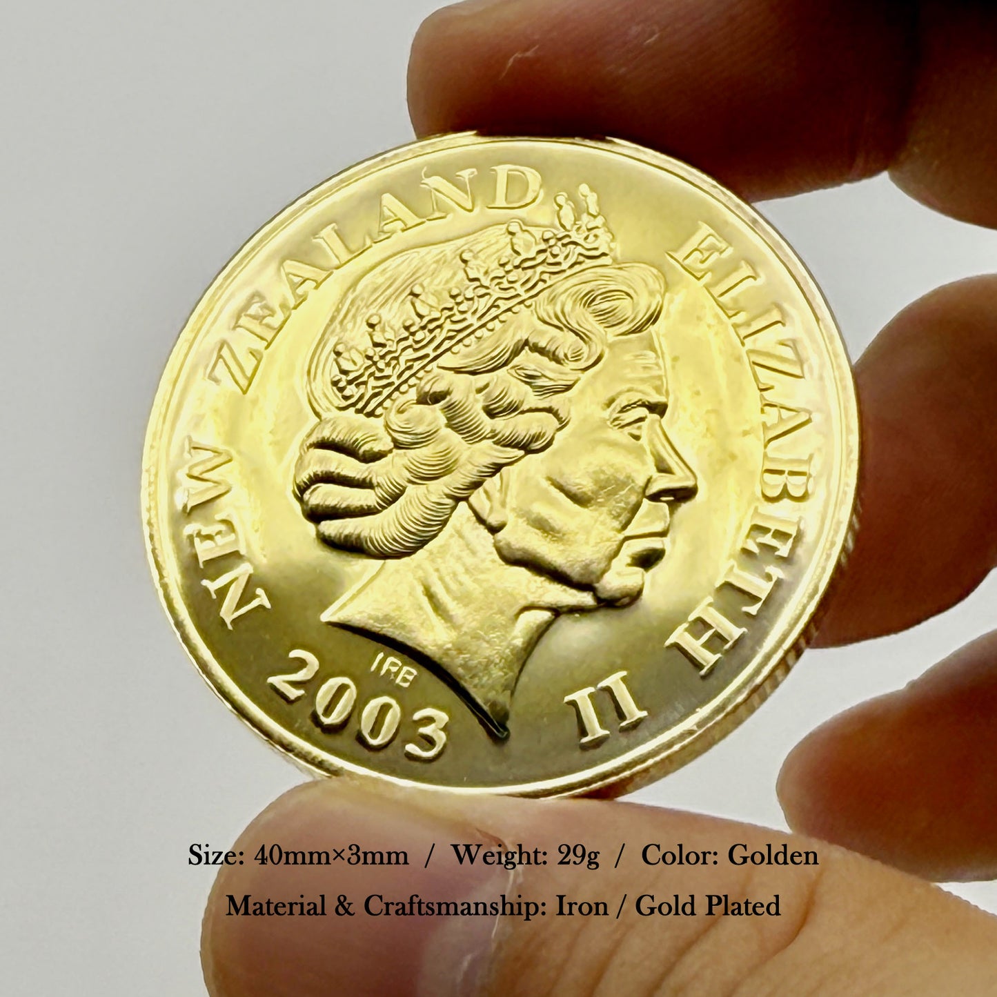 Lord of the Rings & Queen Elizabeth II Commemorative Coin – Gold-Toned Dual-Sided Collectible