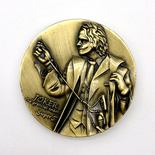 Batman & Joker Commemorative Coin - Bronze-Toned Superhero Collectible