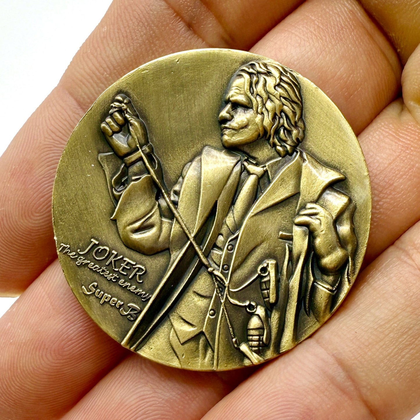 Batman & Joker Commemorative Coin - Bronze-Toned Superhero Collectible